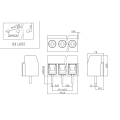 5.0mm pitch type pcb in-line terminal 2p3p يمكن تقطيعه